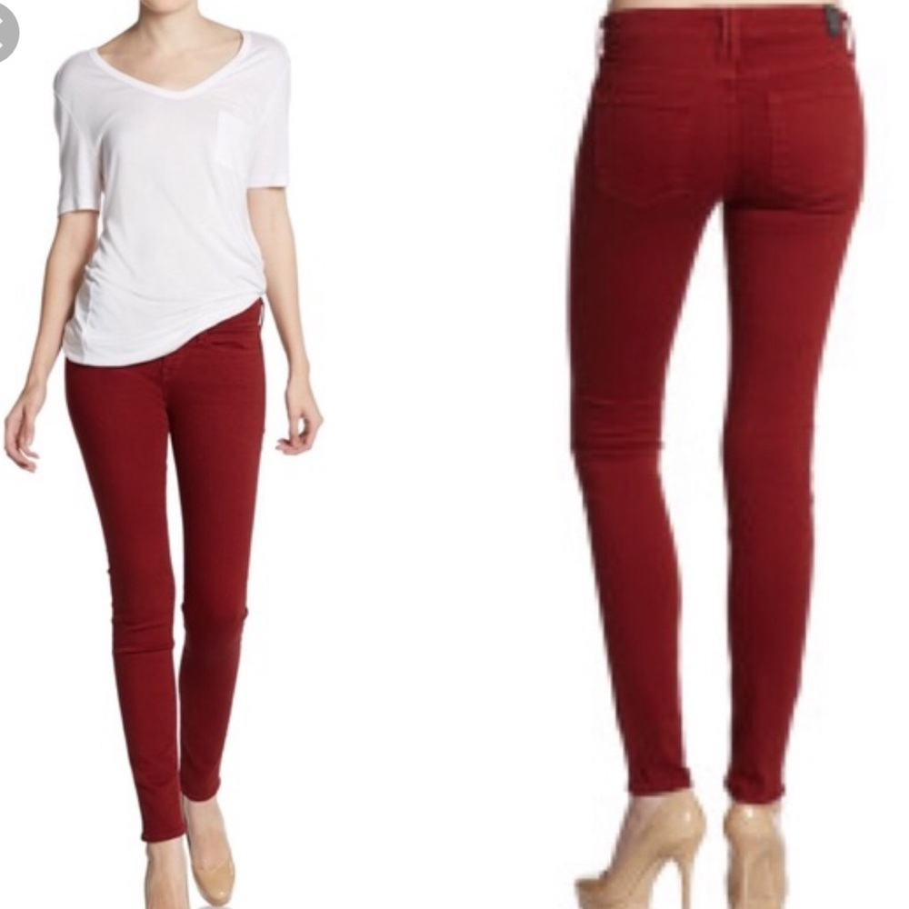 🎁 Red VINCE skinny ankle jeans